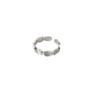 Anillo Ovalado Irregular de Plata de Ley S925, Anillo Geométrico Abierto para Mujer, Joyería Fina para Uso Diario - Product Image 5