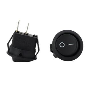 Interrupteur à bascule en forme de D KCD11 |   Trous de montage de 15 mm |   Interrupteur d'alimentation SPST à 2 broches ON-OFF |   Couleur noir/rouge pour l'éclairage LED, les jouets |   En vrac - Product Image 5