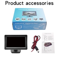 4.3 pouces couleur voiture marche arrière moniteur noir 4k écran Smart Tv voiture appui-tête Android moniteur universel IP 67 120 degrés