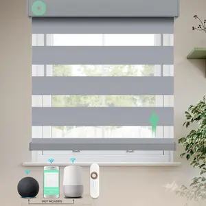 American Electric Smart Zebra Blinds Motorized Shades Digital Type for Indoor Use for Living Room Office Made in China