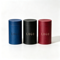 Boîte à thé en papier personnalisée, boîte à thé cylindrique avec couvercle assorti, impression quadricolore, estampage à chaud UV pour emballage de luxe