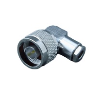 Conector Coaxial RF Tipo N Macho de 50 ohmios con Abrazadera de Ángulo Recto para Cable Coaxial RG58, IP67, Personalización ODM/OEM Aceptable