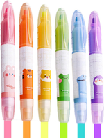 Ensemble de marqueurs Enmi Morandi Macaron, grande capacité, 6 pièces, surligneurs effaçables aux couleurs claires pour l'art, la prise de notes et le marquage