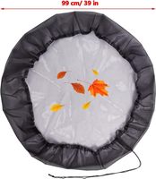 Portable 1 pièces pluie baril filet écran Polyester maille couverture avec cordon pour barils de collecte d'eau PP Type plastique