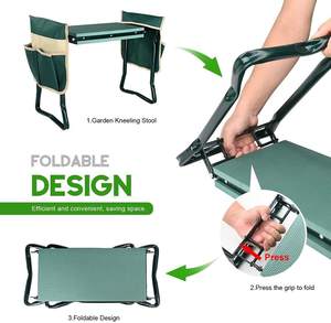 Siège de jardin profond pliable, coussin à genoux, banc, tabouret de jardin avec poignées pour le jardinage - Product Image 3