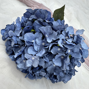 Nueva Flor Artificial de <span class=keywords><strong>Hortensia</strong></span> de 5 Cabezas en Tonos Otoñales, Accesorios para Bodas, Adornos para Sala de Estar y Hoteles, Venta al Por Mayor de Fábrica - Product Image 5
