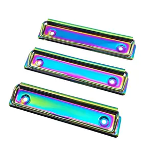 Office Supplier Office Use Nickel 120mm 100mm Board Clip Metal Wire Clips Rainbow Color For Clipboard Clips