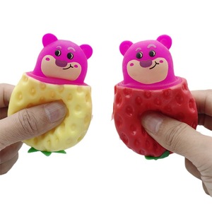 Strawberry <b>Squishy</b> Toys Squeeze Cheese Stress Bear Fidgets Sensory <b>Squishy</b> Miniatures Novelty <b>Squishy</b> Strawberry Toy - Product Image 1