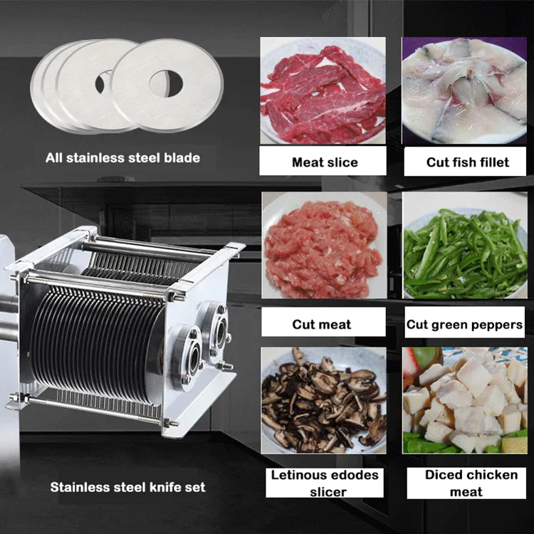 Коммерческая хит продаж 2021, безопасная мясорубка, машина для резки мяса, слайсер для мяса
