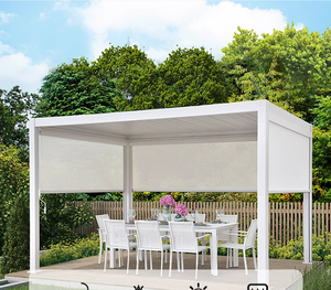 Rideaux de patio <span class=keywords><strong>électrique</strong></span>s à glissière de conception étanche stores roulants extérieurs intégrés moteur pour hôtels balcons ombre coupe-vent - Product Image 2