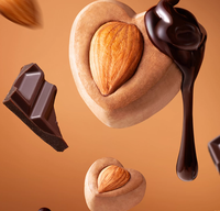 Zhongbao Hoogwaardige Gedroogde Zwarte Chocolade Fruit Amandel Zoete Smaak Natuurlijke Conservering Heerlijk Voedsel ODM Fabrikant