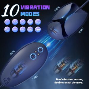 2 in 1 maschio masturbatore pene allenamento vibratore occhio di cavallo glande vibratore pene formatore stimolatore adulti giocattoli per gli uomini - Product Image 3