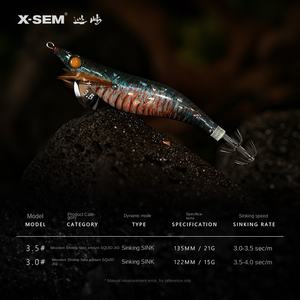 Señuelo de Pesca X-SEM Patrol Island N-G1, Luminoso, de Seda Suave, Diseño de Pájaro Ladrador, Ocho Garras, Cola Grande, Gancho Biónico, Camarón Falso, Calamar - Product Image 4