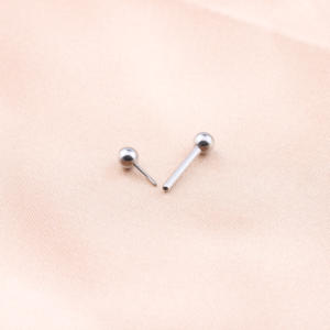 Nhẫn lưỡi titan trơn, không ren, thanh barbell xỏ khuyên, trang sức body, đạt chứng nhận ASTM, thích hợp làm quà tặng và dùng trong các dịp cưới hỏi. - Product Image 3