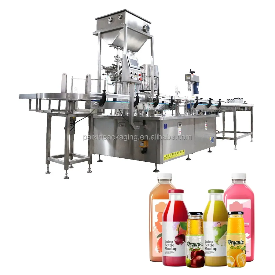 自動化された定量的乳製品シロップジュースボトル充填ラインラインマシンマシン