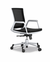 Chaise de bureau ergonomique moderne en tissu avec fonction pivotante et réglage de la hauteur pour le bureau à domicile