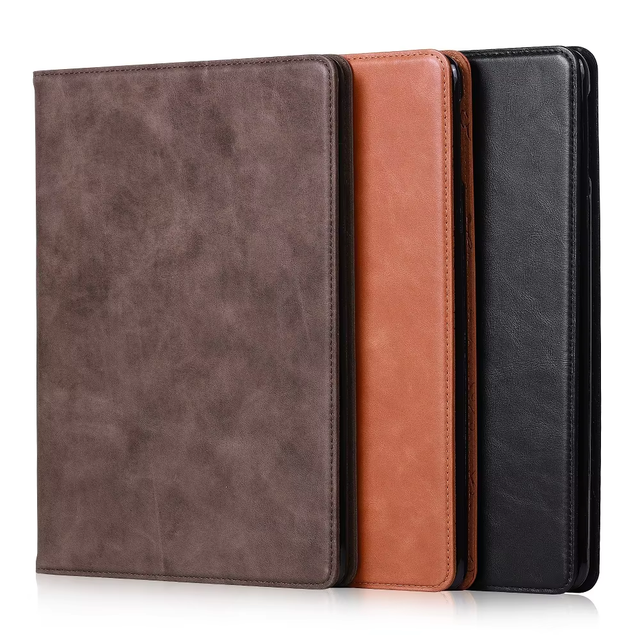 Luxury Genuine Leather Tablet Flip Cover Case for iPad Mini 4 with Stand Function Sleep/Wake Function Durable Premium Lining