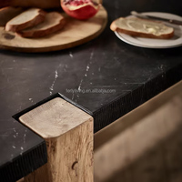 Meubles de salle à manger classiques FERLY, table à manger en bois sculptée à la main de style ancien, taille personnalisable