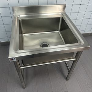 Fregadero individual de preparación de cocina de acero inoxidable comercial VICTORY KITCHEN para hoteles, restaurantes y suministros de laboratorios - Product Image 2