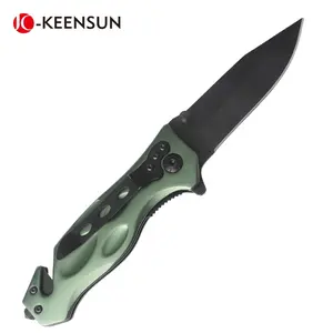 outdoor survival tool camping compass hunting folding pocket blade utility knife