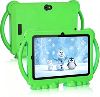 Tablet PC IWAWA 7-Inci Baru 2+16GB untuk Anak-Anak Quad Core dengan Aplikasi Kontrol Orang Tua, WIFI & Casing Silikon, Mendukung YouTube, Android 10