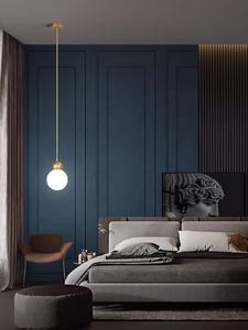 Boule de verre nordique lampes suspendues chambre chaude lampes de chevet Art Restaurant salon Bar tête de bulle lampe suspendue décor luminaire - Product Image 2