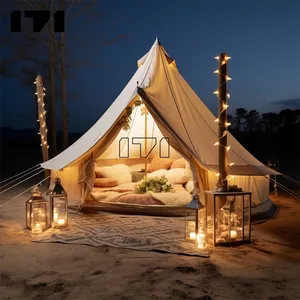 Glamping Tent Luxury Hotel Mongolian Yurt Tent Waterproof Resort Canvas Pro Emperor Bell Tent
