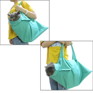 กระเป๋าใส่สัตว์เลี้ยง Purrfect Cat Bag แบบนุ่ม สีเขียวอมฟ้าและสีดำ ทำจากผ้าแคนวาส สำหรับแมวและสุนัข - Product Image 4