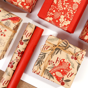 Factory Wholesale 80g <b>Christmas</b> Custom Luxury Gift Wrap Paper 43*300cm Wrapping Paper for Packaging - Product Image 5