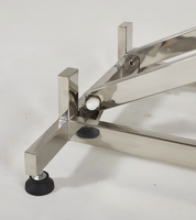 Table de toilettage pour animaux de compagnie YM-D009 entièrement en acier inoxydable, réglable, avec élévateur électrique, sûre, facile à utiliser, pratique, anti-rayures, faible bruit