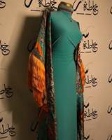 Abaya ouverte classique 2026 Eid Robe verte avancée Design exquis perlé Abaya spéciale pour fille musulmane Robe longue légère d'été Eid