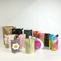 Sachets d'emballage pour boissons en forme de fruits (mangue coréenne, café, jus) avec bec verseur, format mince, en plastique, 100ml, 200ml, 250ml, 500ml, 2oz