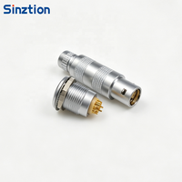 Connecteur coaxial circulaire demi-lune Sinztion ERA&FFA 1S S Series Push-Pull (Ensemble Mâle/Femelle) - Cœurs/Pins personnalisables Fabriqué en Chine