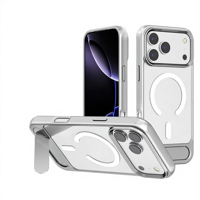 Wholesale Bumper Case for iPhone 18 Pro Max with Built-in Oblique Kickstand and Strong Magnetic Suction