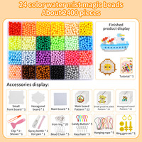 Perles magiques Aqua Fuse lumineuses pour enfants, 500 perles colorées de 5 mm, fournitures d'arts et d'artisanat pour la maison et l'école, idéales pour Noël