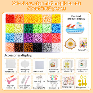 Perles magiques Aqua Fuse lumineuses pour enfants, 500 perles colorées de 5 mm, fournitures d'arts et d'artisanat pour la <span class=keywords><strong>maison</strong></span> et l'école, idéales pour Noël - Product Image 3
