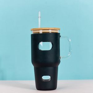 32oz Glass Commuter <b>Mug</b> With Handle and Silicone Sleeve for Morning Rush Hour - Product Image 6