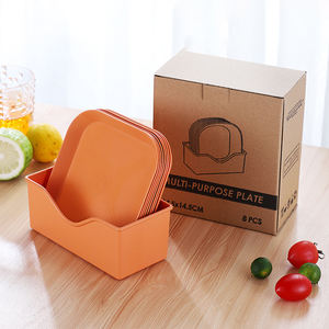 Pit <span class=keywords><strong>bone</strong></span>-plato de plástico ligero de lujo para el hogar, bonito plato para aperitivos Con base, un plato para fruta y basura - Product Image 4