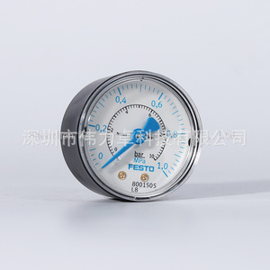 Festo Pressure Gauge PAGN-50-1M-G 0-1.0 Mpa Analog For Pressure Regulating Valve - Product Image 3