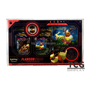 Boîte d'affichage en acrylique transparent UV personnalisée TCG pour la boîte de collection premium Pokémon Vaporeon <span class=keywords><strong>VMAX</strong></span> avec couvercle magnétique solide, étui en acrylique - Product Image 3