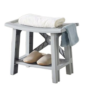 Tabouret de douche en plastique antidérapant, siège bas avec rangement, pour personnes âgées, femmes enceintes, enfants, usage domestique - Product Image 3