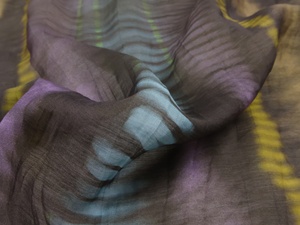 25 Năm Mùa Xuân/Mùa Hè Mới Mục Nâu Không Thường Xuyên Màu Sọc In Tel Polyester Vải Váy Sườn Xám Vải - Product Image 4