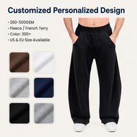 Pantalon de survêtement uni en gros pour hommes grandes tailles, pantalon de sport à taille élastique, coupe ample, long, avec logo personnalisé, vêtements de fitness pour hommes