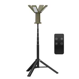 Lampe de travail LED d'extérieur avec trépied télescopique et projecteur, étanche, idéale pour la randonnée et le camping - Product Image 1