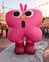 Mascotte gonflable personnalisée en forme de papillon, grand modèle de personnage de dessin animé gonflable, imperméable, durable, pour événements de carnaval, publicité extérieure
