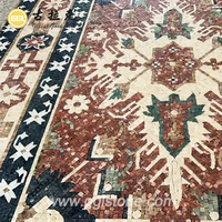 Motif de tapis en marbre fait à la main Art mural en mosaïque au jet d'eau pour la décoration intérieure