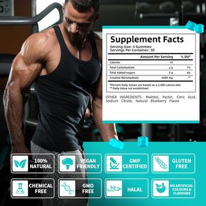 Caramelo de goma de Monohidrato de Creatina baja en calorías con L-carnitina para Adultos antes del entrenamiento Energía y apoyo muscular y apoyo inmunológico - Product Image 2