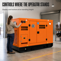 Groupe électrogène diesel silencieux 40kW 50kVA 80kW 100kVA Triphasé 400V 50/60Hz Démarrage automatique pour bâtiment commercial