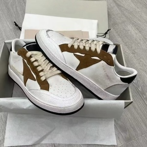Zapatillas de cuero genuino de ganso blanco con cordones, de malla, antideslizantes, impermeables, estilo Golden Dirty Walking, para hombre, de diseñador de moda. - Product Image 3