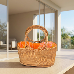 Sac fourre-tout écologique en tissu Ata de style bohème avec doublure en polyester, option logo personnalisé, pour la plage et l'usage quotidien - Product Image 1